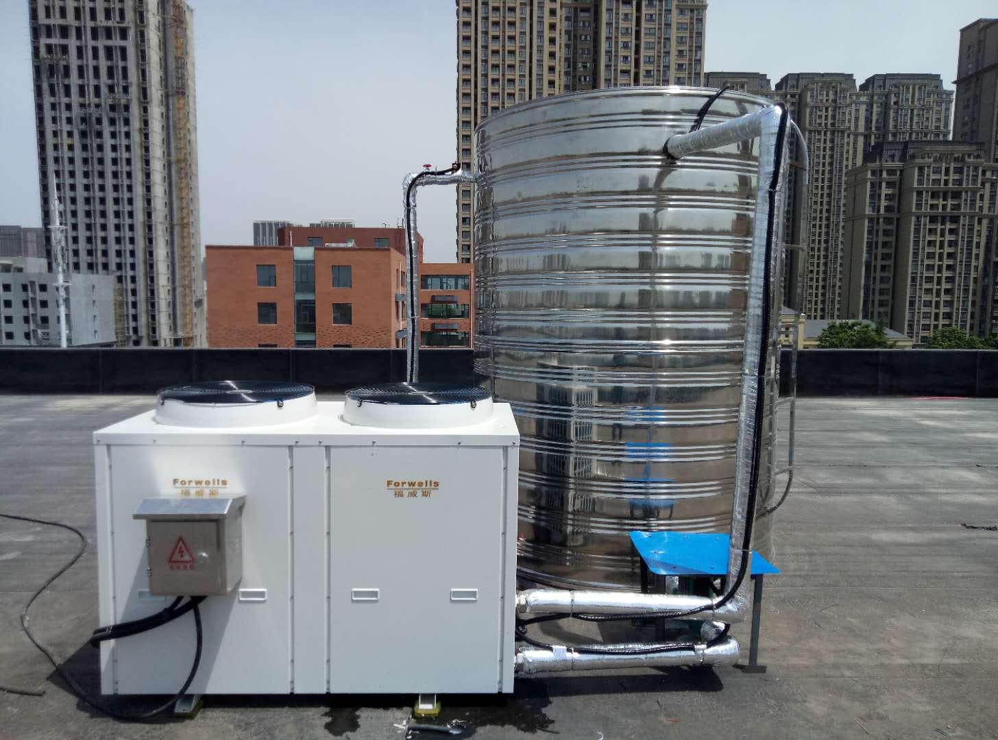 河南學校用空氣能熱水器，四季恒溫